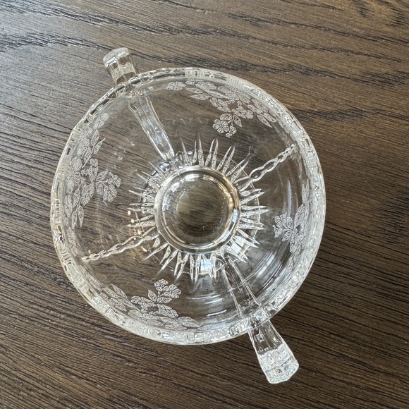 Vtg New Martinsville Depression Glass Sugar & Creamer Radiance Flower Basket Des - Picture 9 of 16